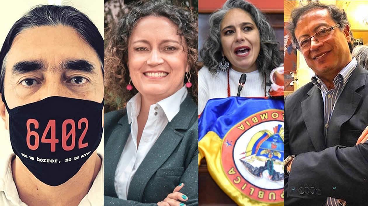 Gustavo Bolívar, Angélica Lozano, María José Pizarro y Gustavo Petro.