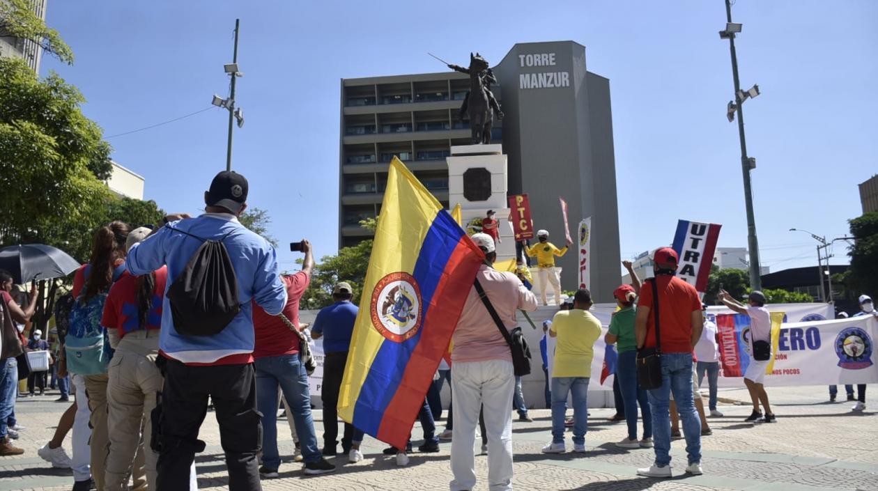 Concentración en el Paseo Bolívar. 