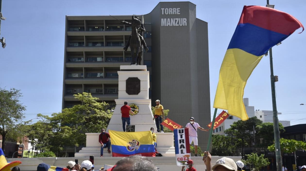 Concentración en el Paseo Bolívar. 