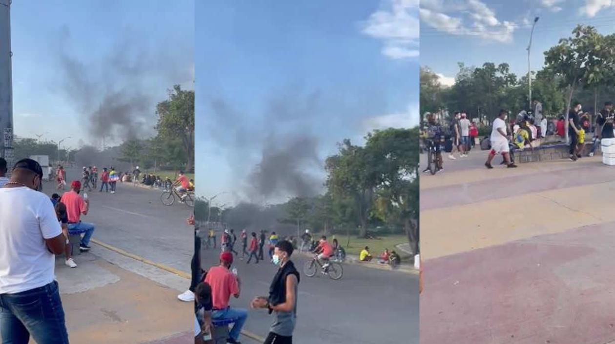 La marcha culminó en la Rotonda de la calle 17. 