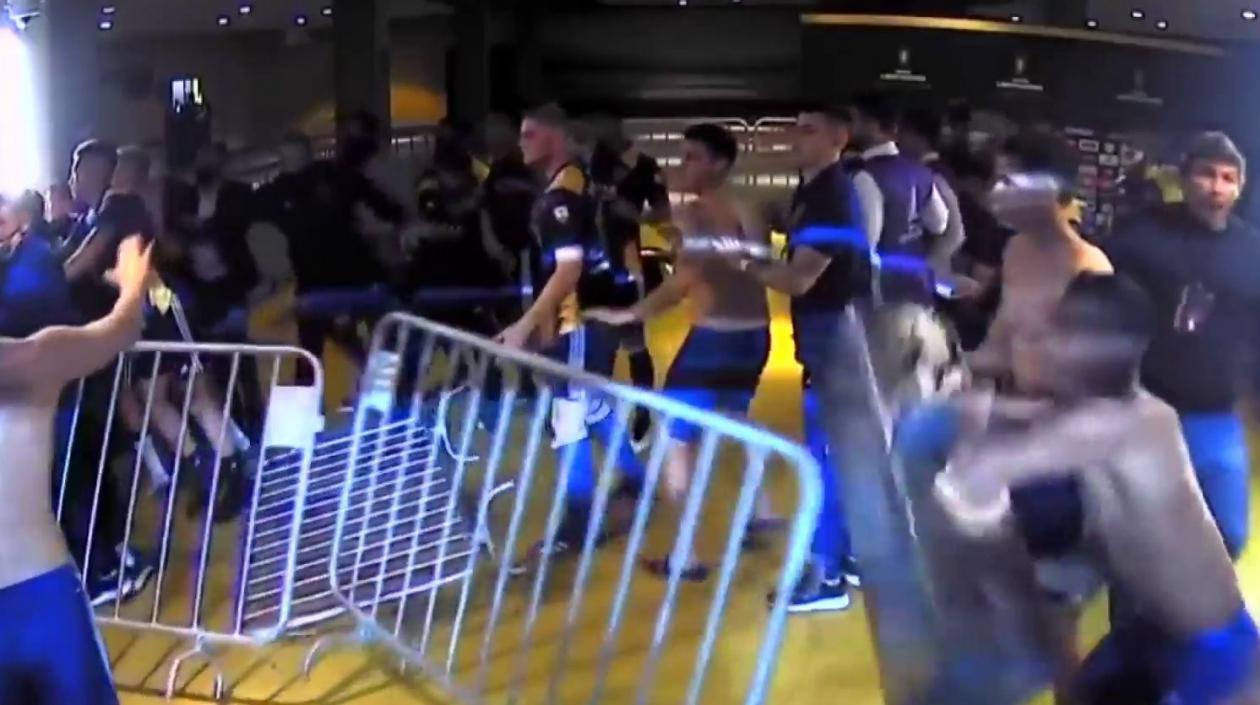 Momentos de la pelea. 