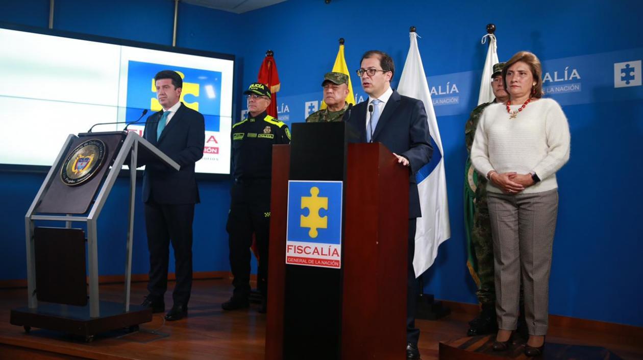 Rueda de prensa de las autoridades.