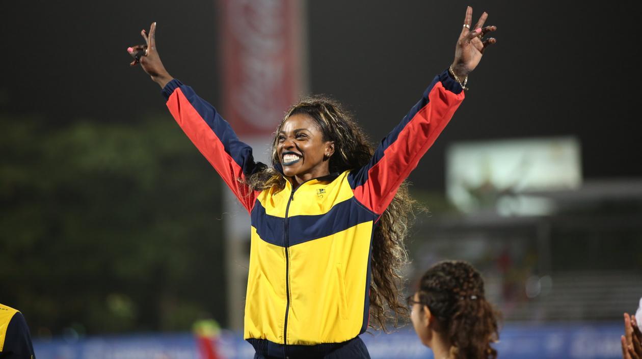Caterine Ibargüen, atleta colombiana. 