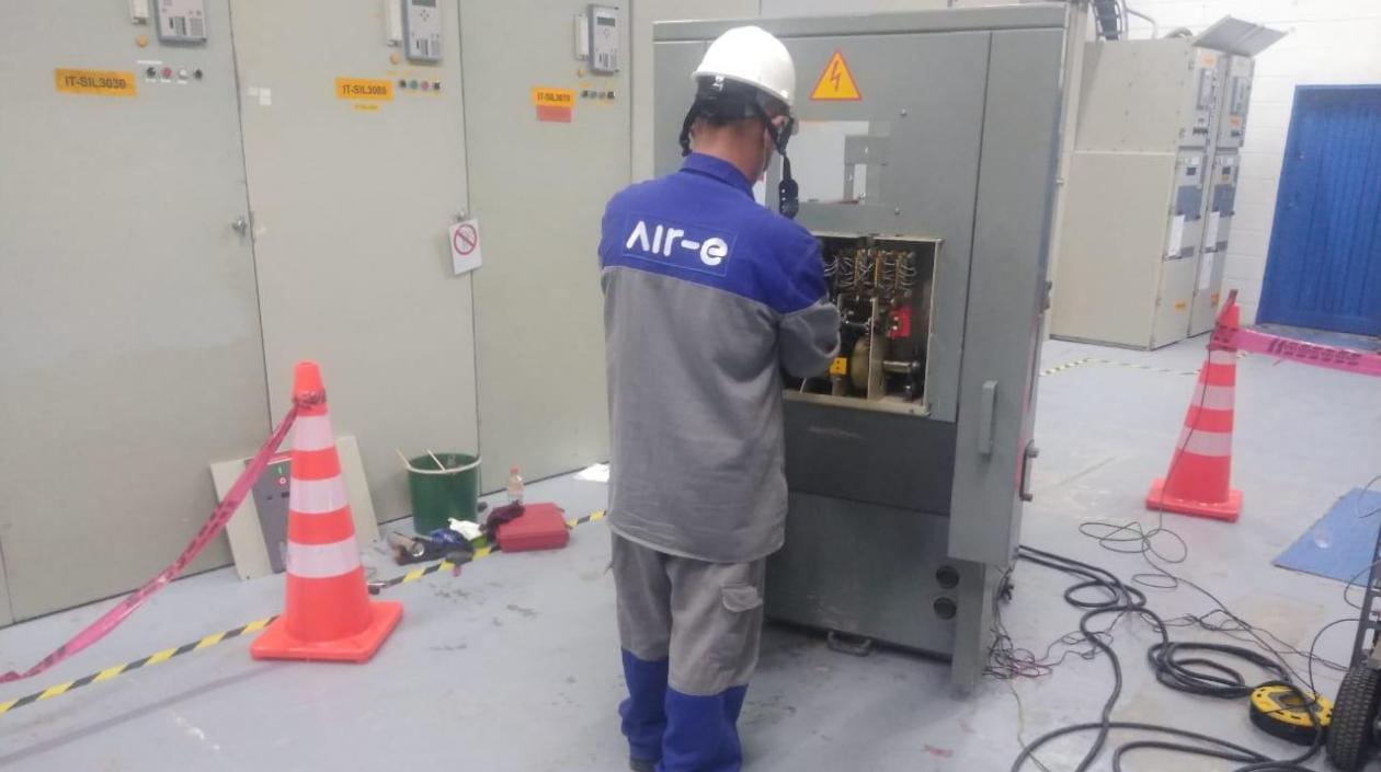 Trabajos en la subestación El Silencio.