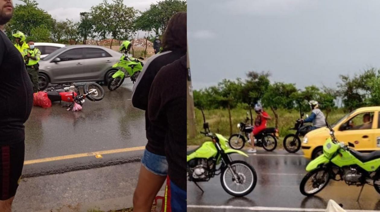 Lugar donde ocurrió el accidente. 