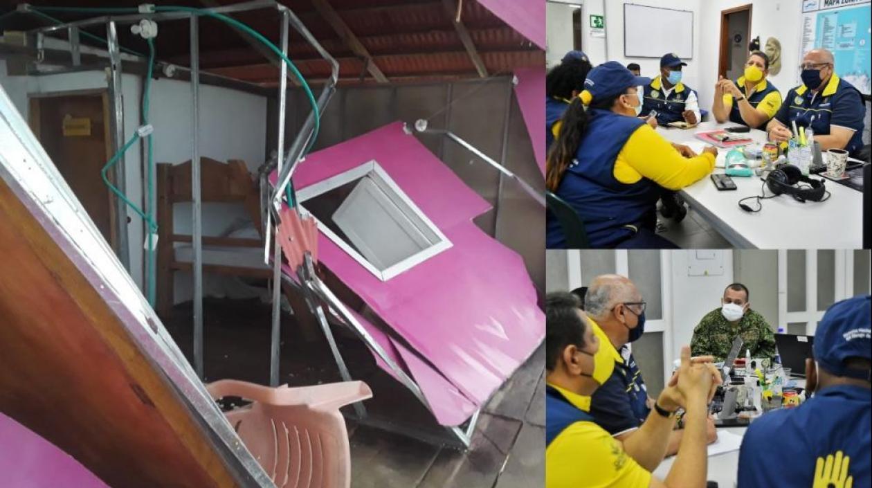 Así quedó una de las viviendas en una de las islas del archipiélago de San Bernardo.