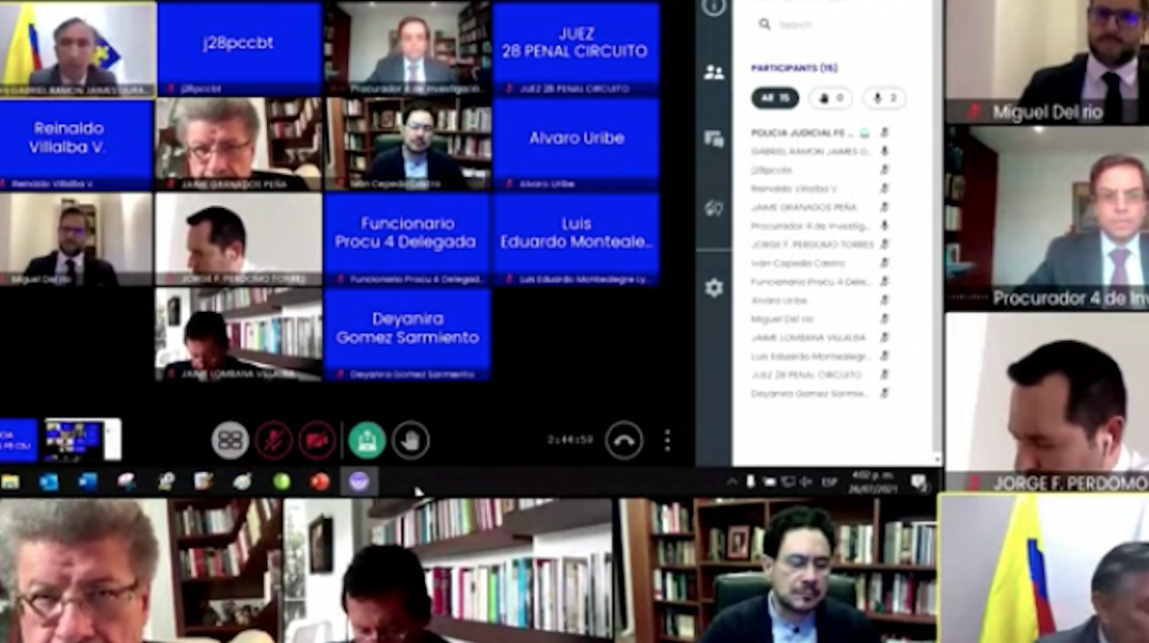  Audiencia de caso de Álvaro Uribe.