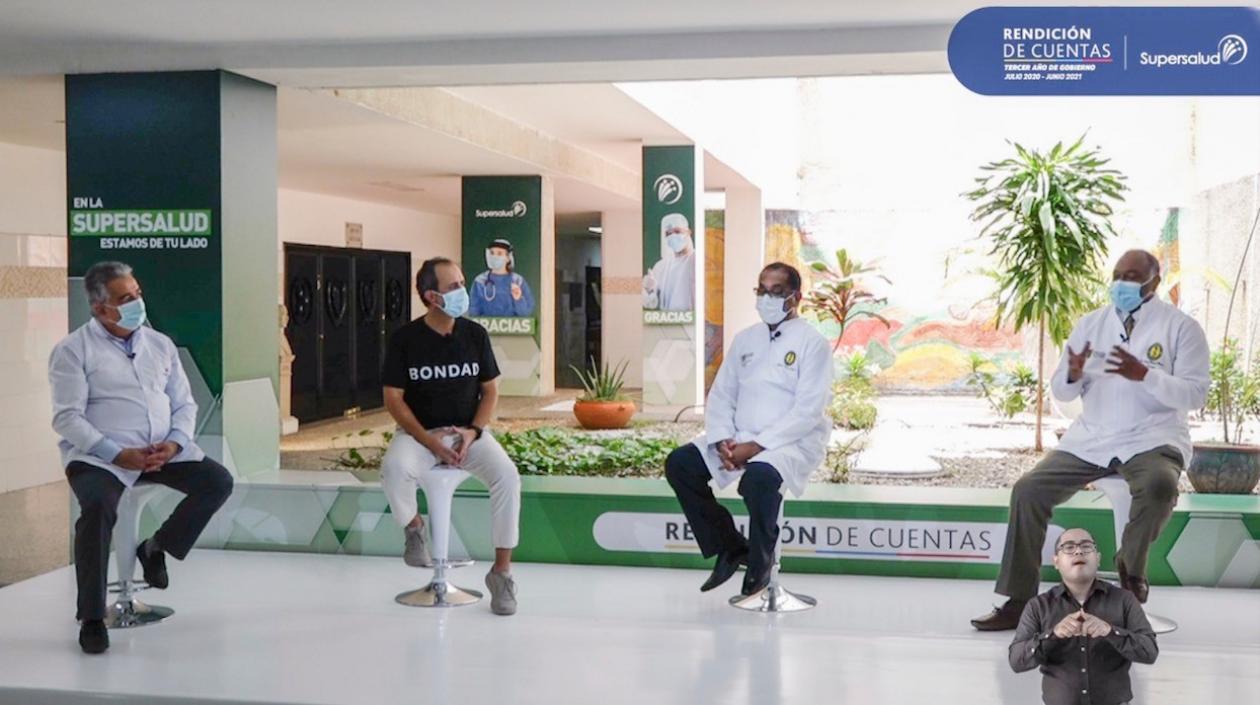 El Superintendente Fabio Aristizábal presidiendo la Audiencia de Rendición de Cuentas.