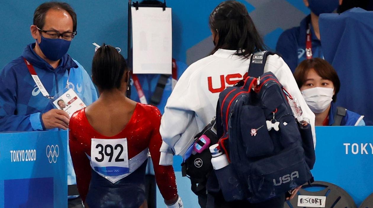 Simone Biles, gimnasta norteamericana. 
