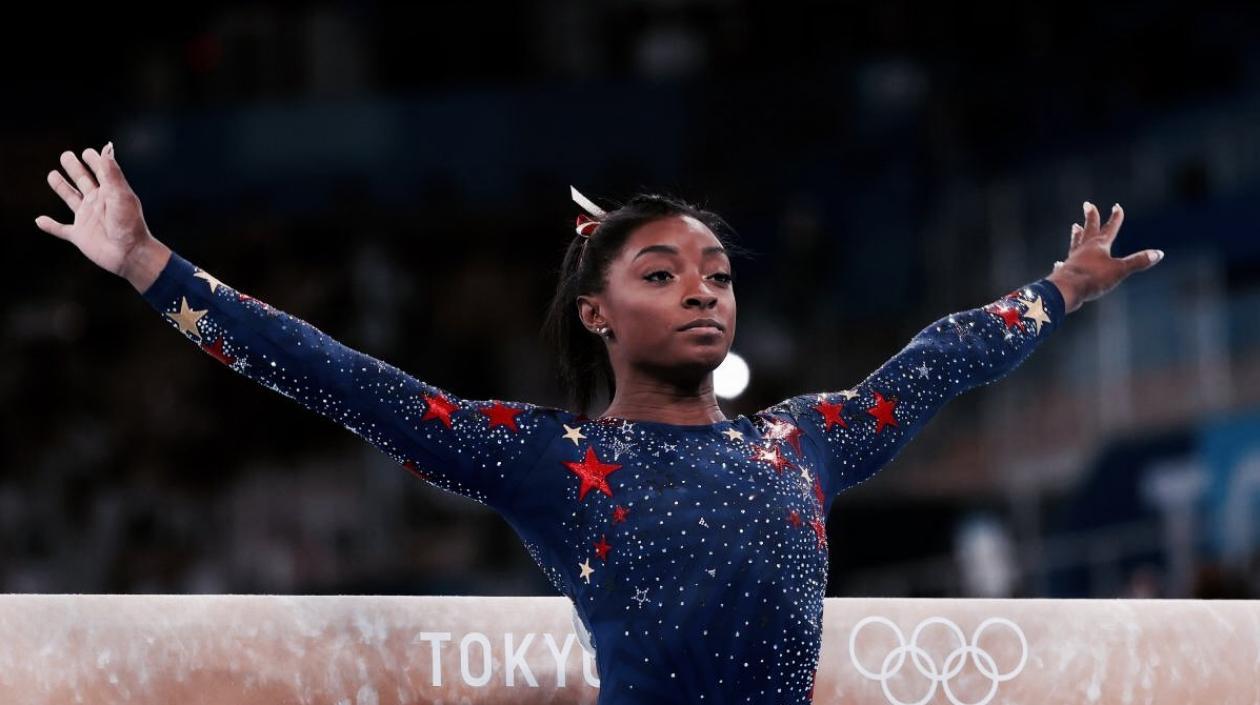 La gimnasta estadounidense Simone Biles.
