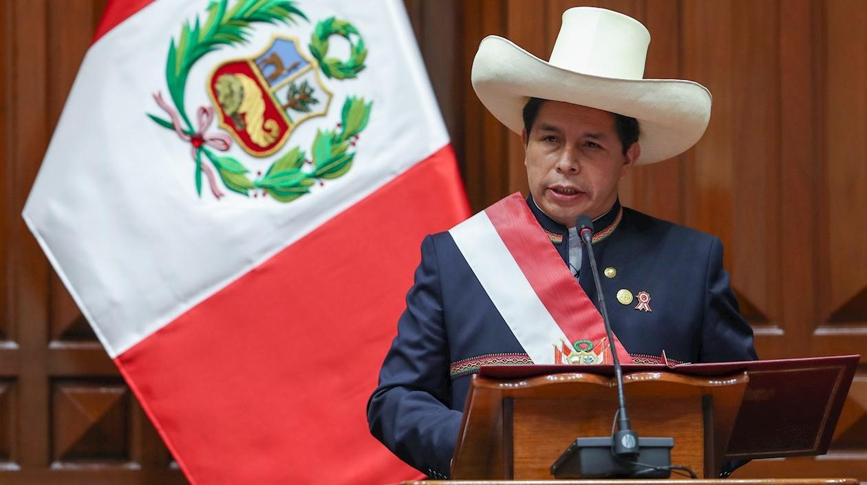 El presidente de Perú, Pedro Castillo.