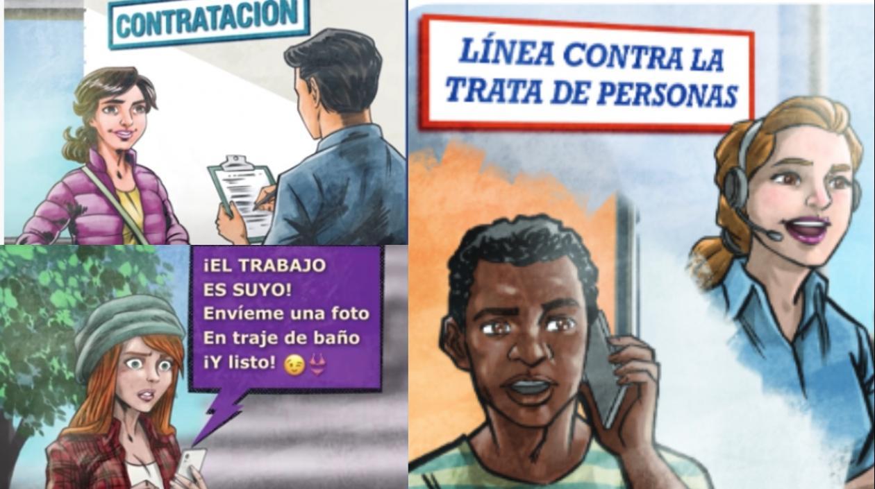 Conocer cómo reportar este delito o cómo pedir ayuda si una persona está siendo explotada es uno de los principales mensajes de este kit.