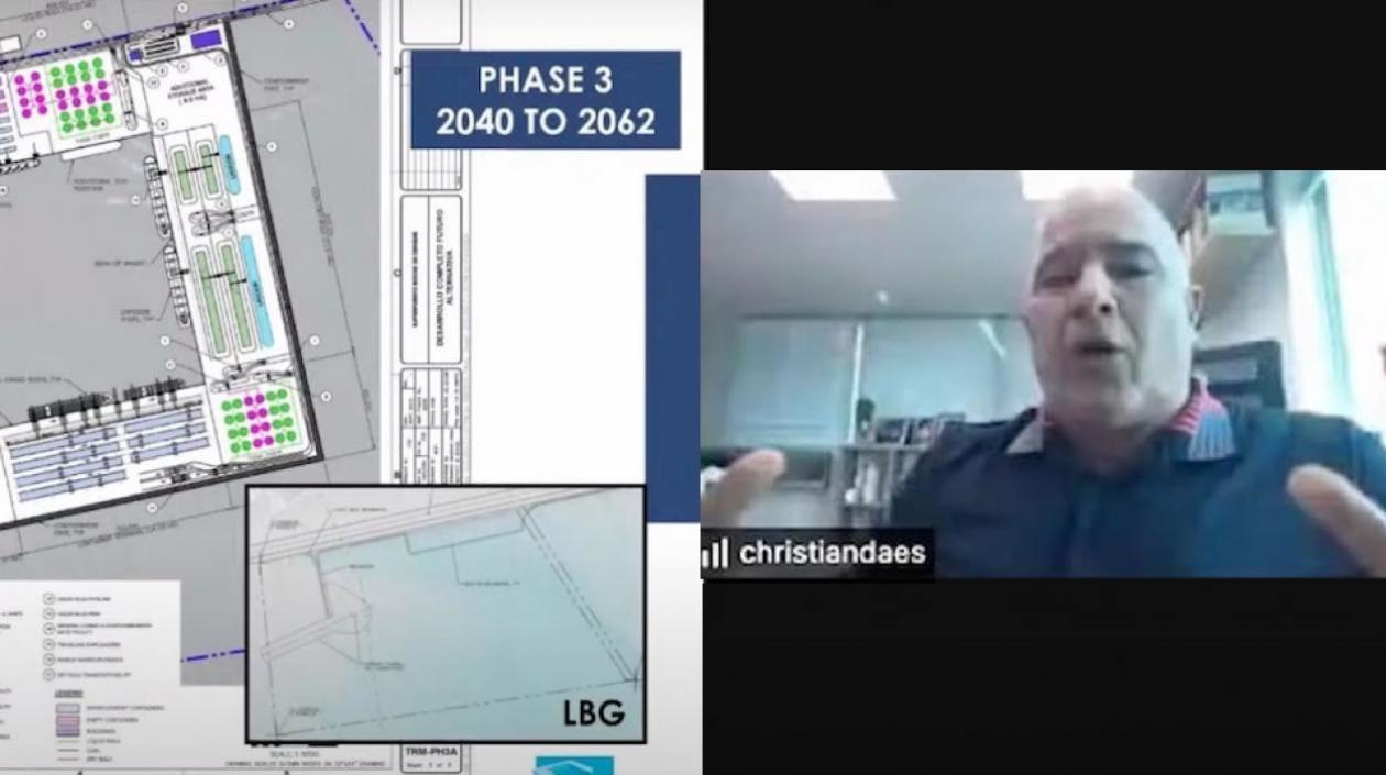 El empresario Cristian Daes durante su intervención.