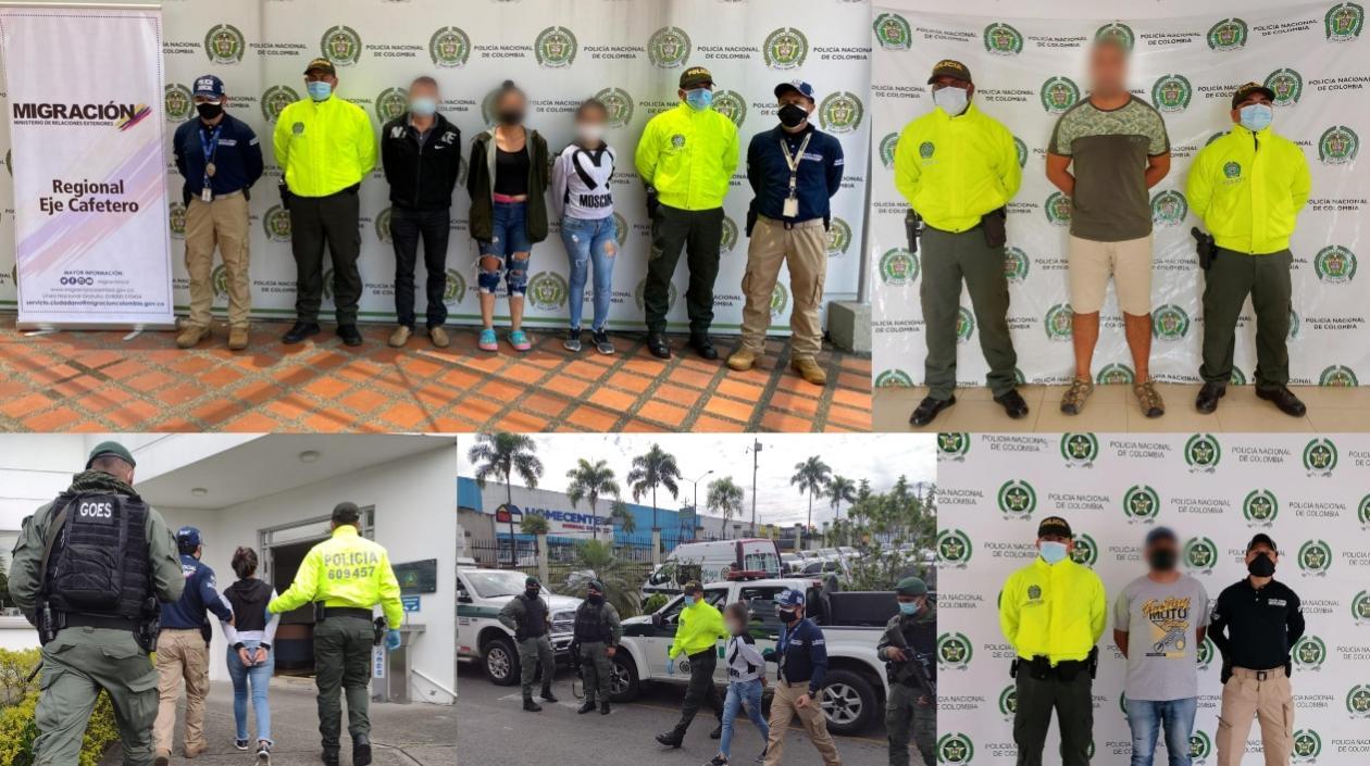 Integrantes de la red de explotación de mujeres capturados.