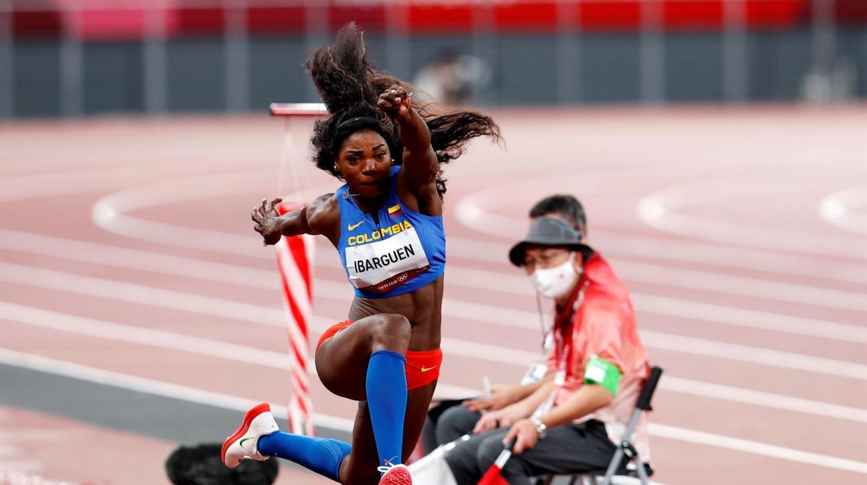 Caterine Ibargüen, atleta colombiana. 