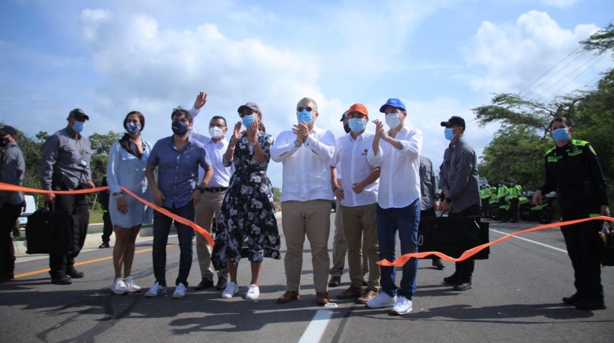 Acto de entrega del tramo de la doble calzada.