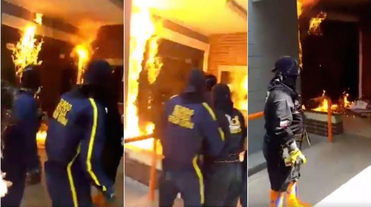 Generalmente las 'protestas pacíficas' en Uniatlántico terminan en vandalismo y destrucción.