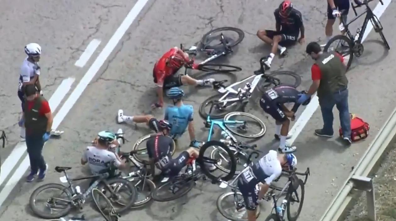 Momento de la caído. 