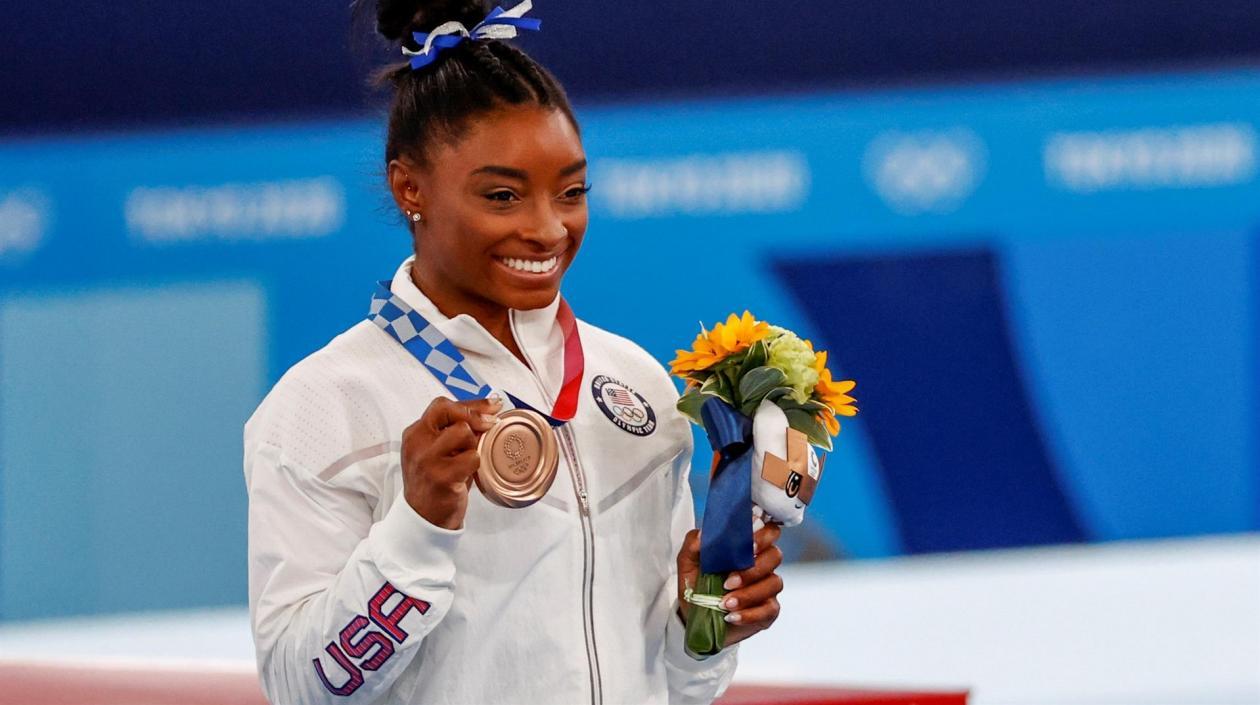 Simone Biles, gimnasta norteamericana. 