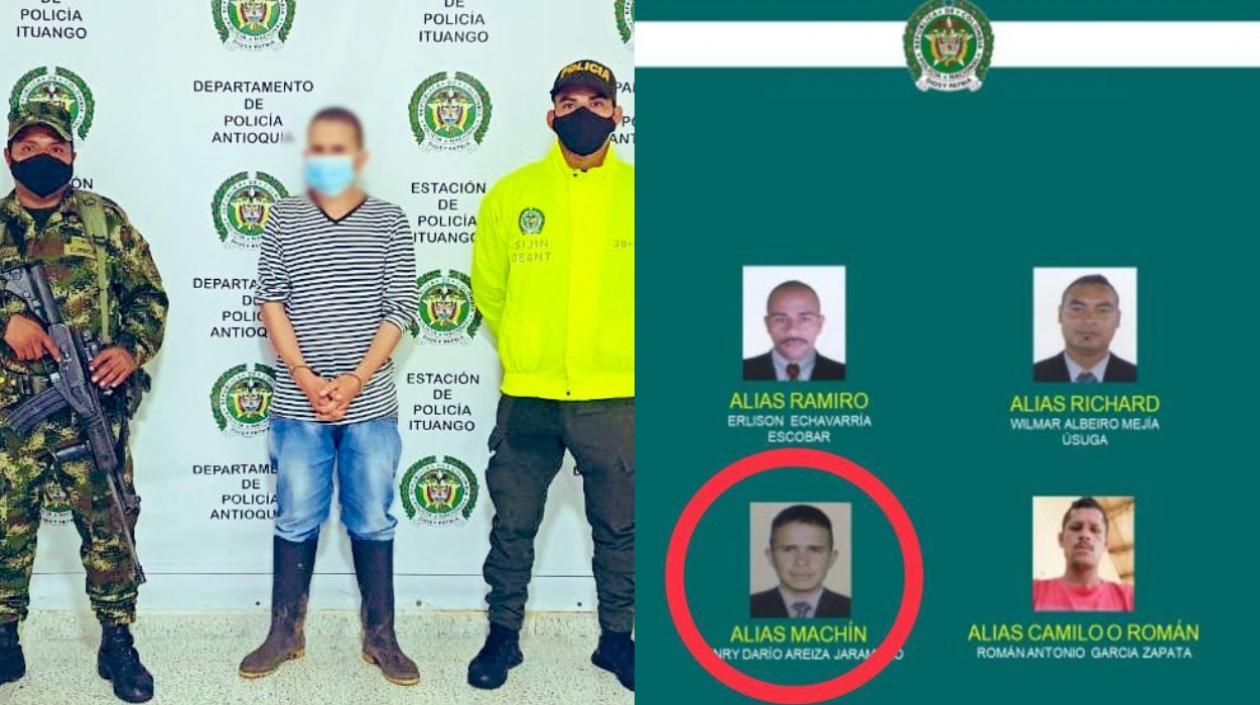 Henry Darío Areiza Jaramillo, alias 'Machín'.