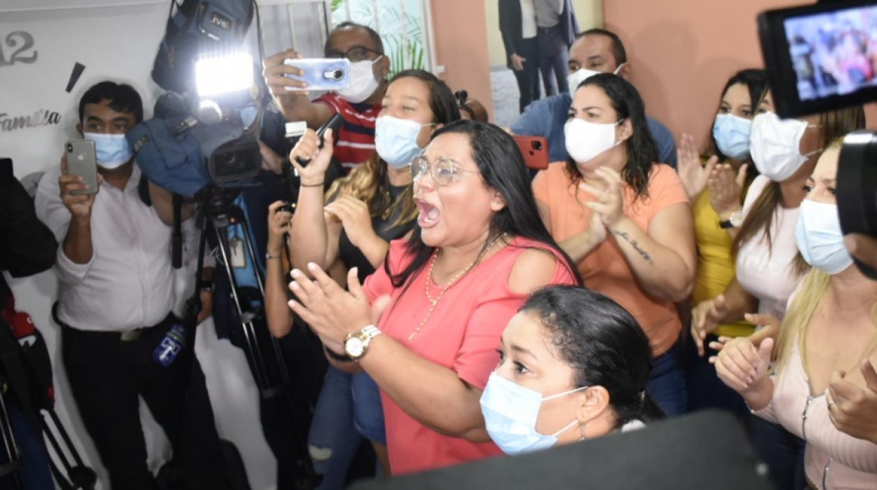 La celebración de doña Miladis.