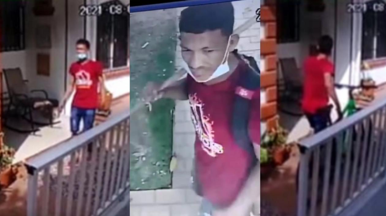 Las cámaras de seguridad grabaron al ladrón. 