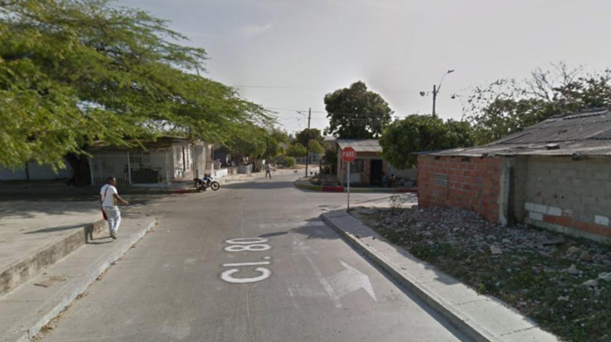 Calle 80 con carrera 9B, en el barrio El Bosque.