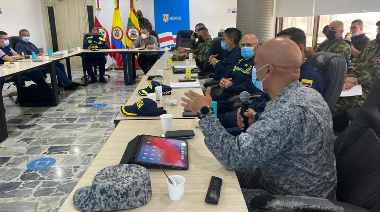 Aspecto del Consejo de Seguridad realizado en la Gobernación. 