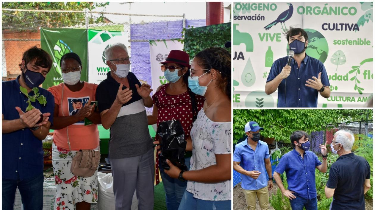 Lanzamiento del programa Huertos Caseros, de Barranquilla Verde. 