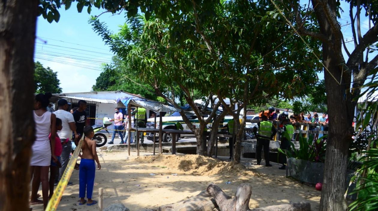 La Policía acordó el lugar donde fue encontrado el feto. 