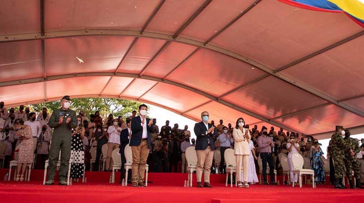 Presidente Iván Duque en la conmemoración del 7 de agosto.