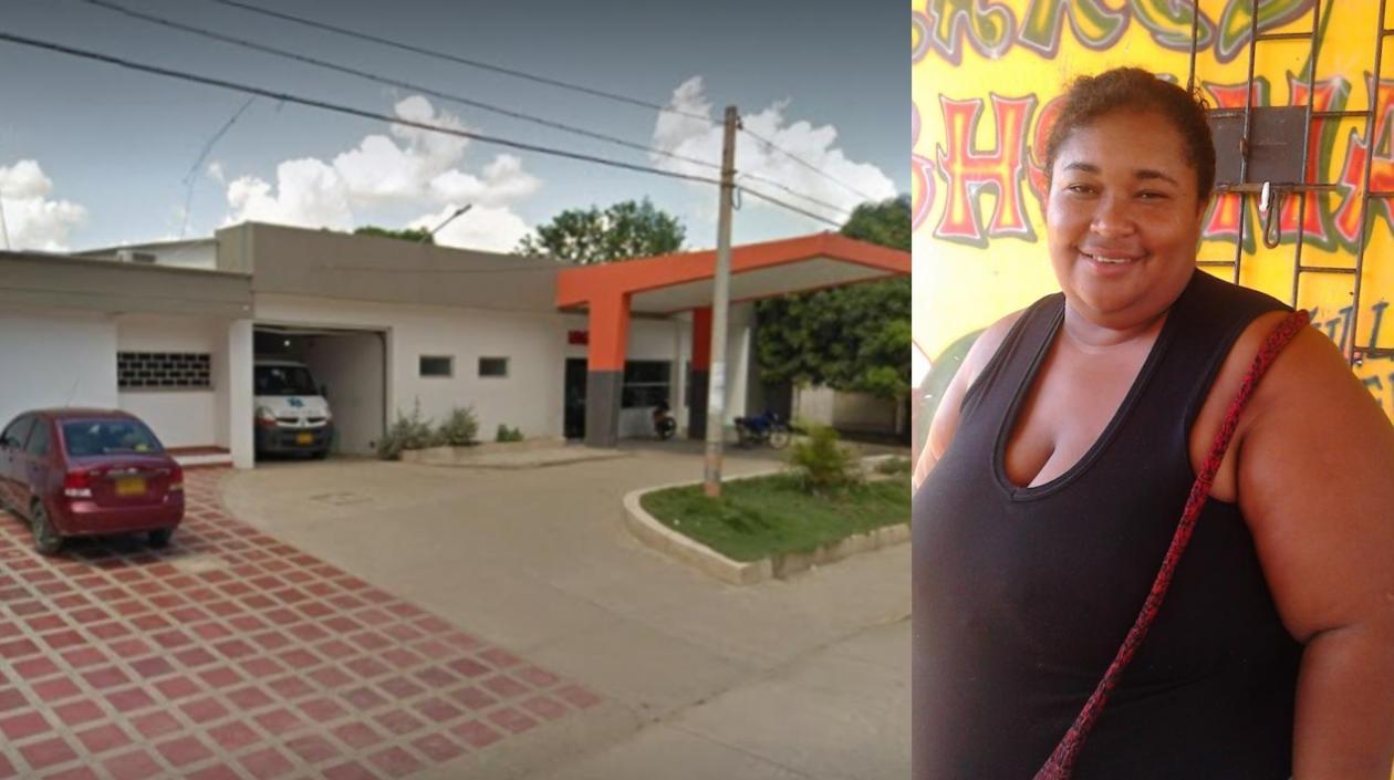 En el hospital de Repelón fueron atendidas las dos mujeres. En la foto, Estebana Bravo.