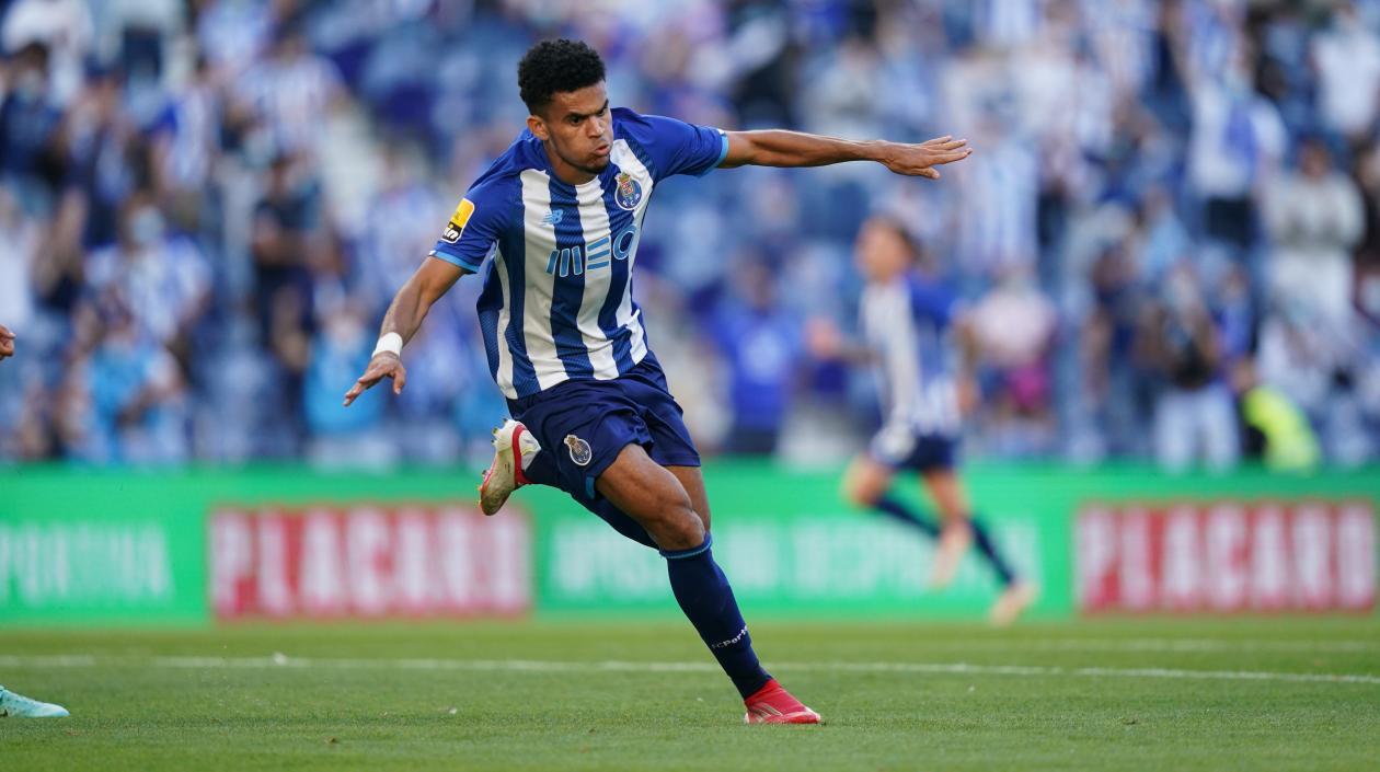 Luis Díaz celebra su primer gol de la temporada. 