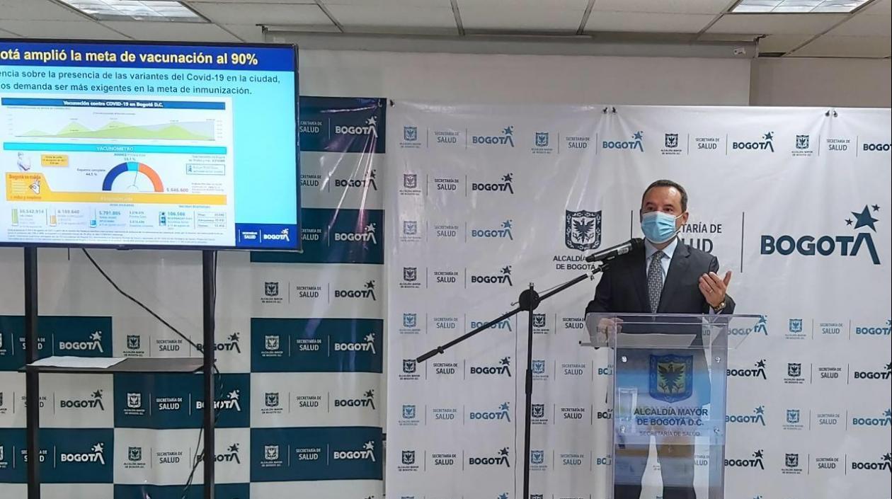 Alejandro Gómez, secretario de Salud de Bogotá.