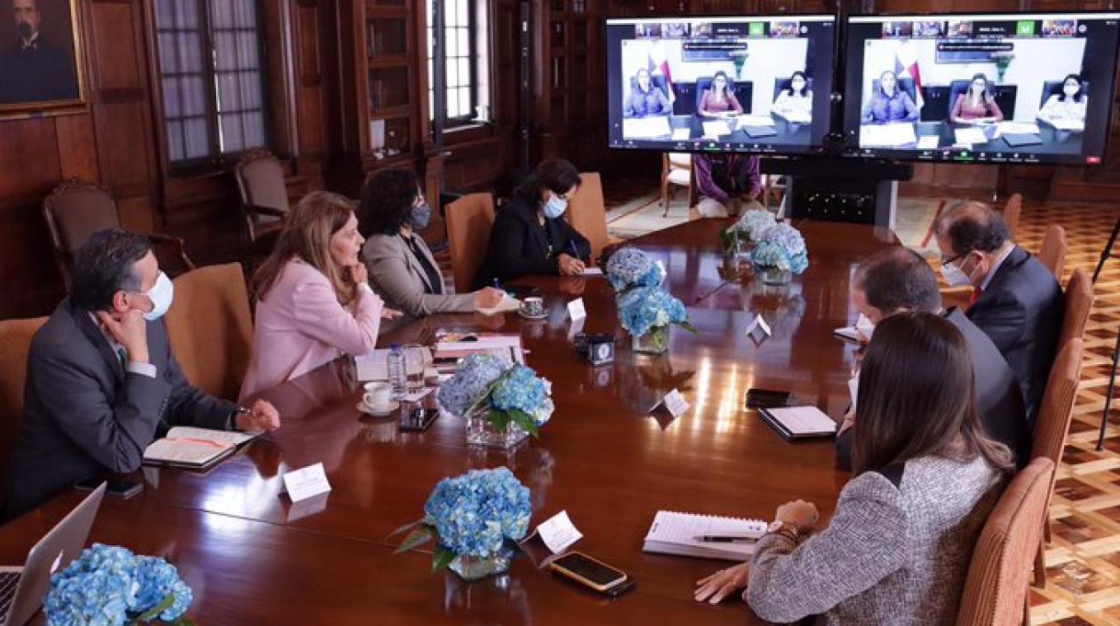 La Vicepresidenta y canciller Marta Lucía Ramírez participa en reunión de alto nivel sobre flujos migratorios irregulares.