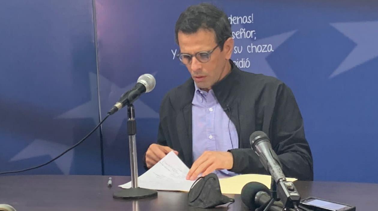 El opositor venezolano Henrique Capriles.