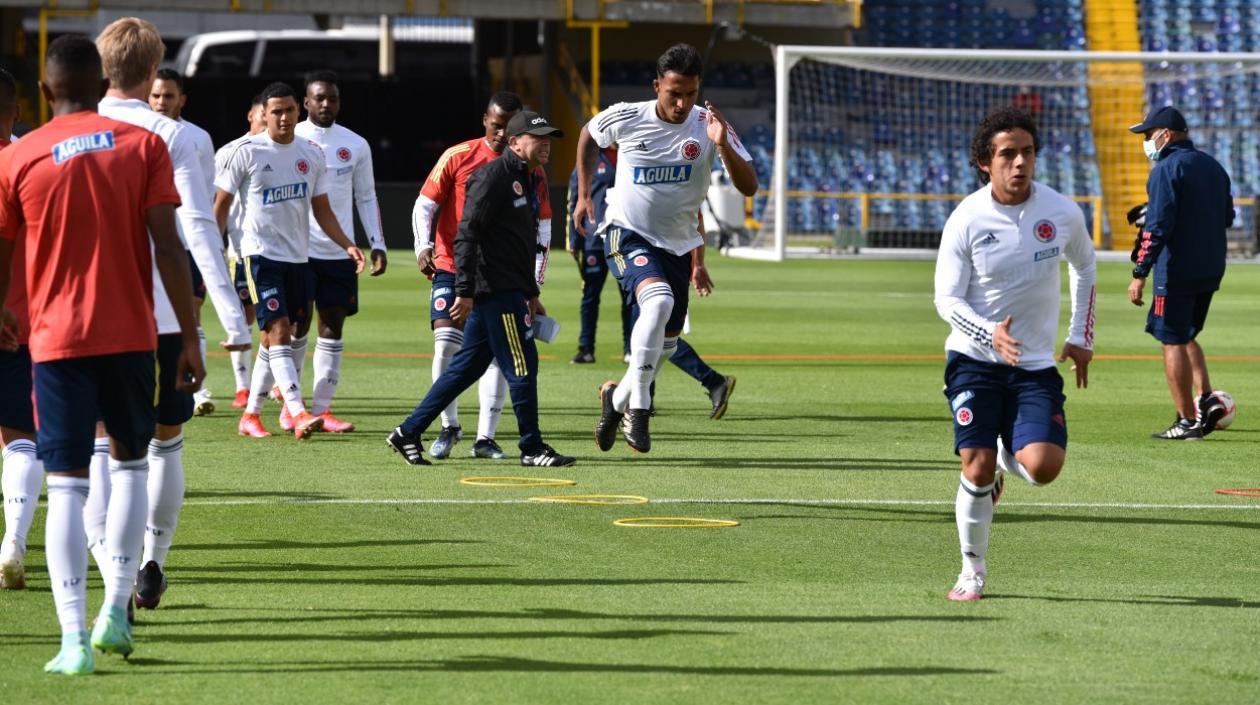 Selección Colombia en un entrenamiento. 