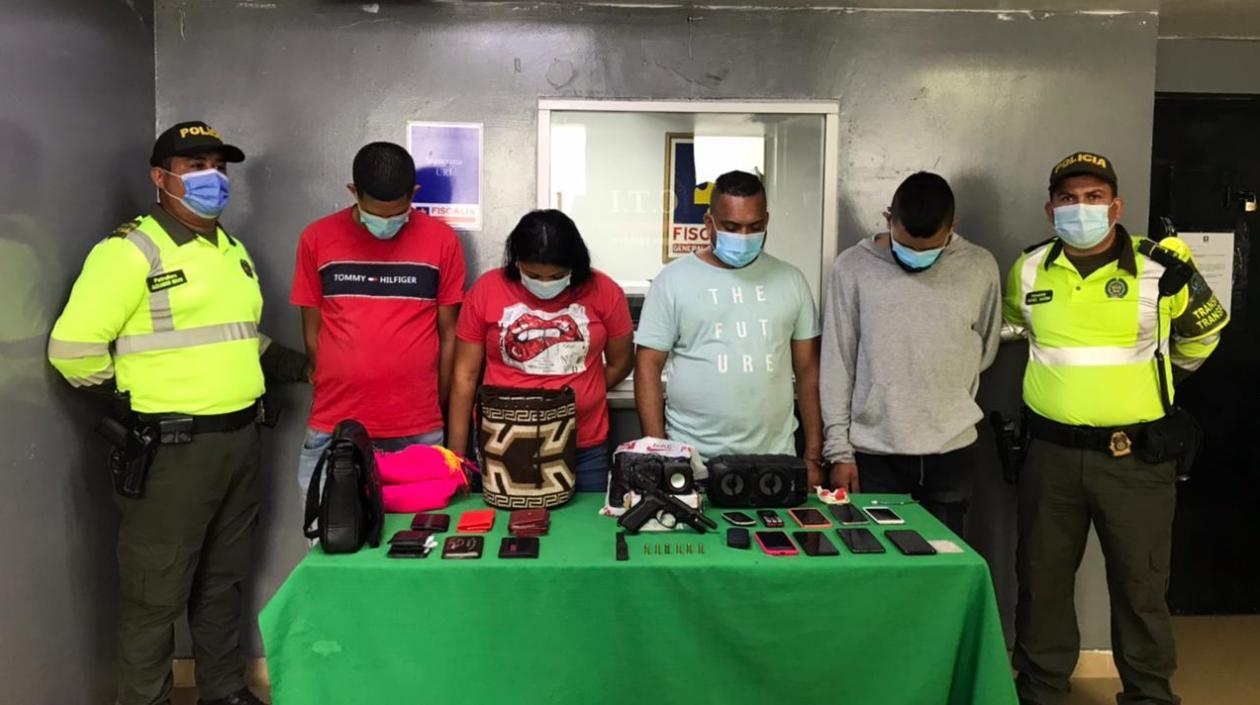 Los cuatros capturados quedaron a disposición de la URI de la Fiscalía. 