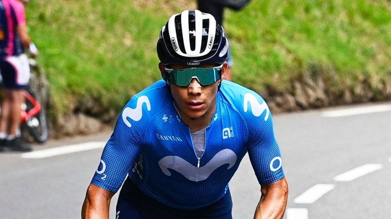 El ciclista colombiano Miguel Ángel 'Supermán' López.