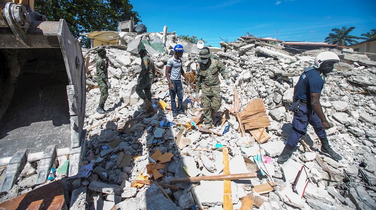 Imagen de los daños provocados por el terremoto.