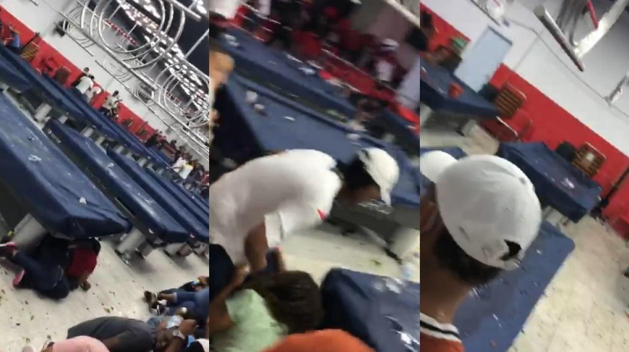 Momento del enfrentamiento dentro del billar. 