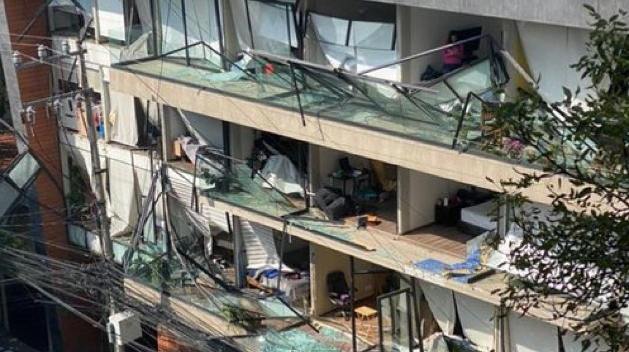 Así quedó el edificio tras la explosión en México.