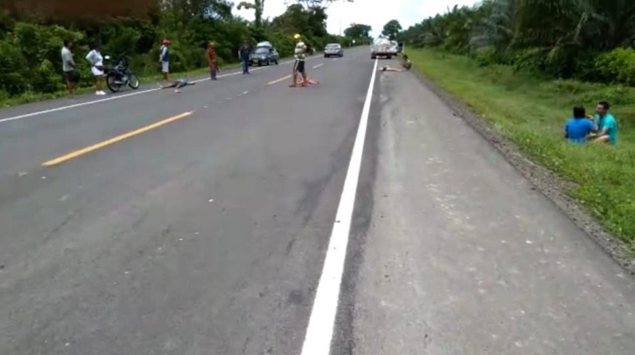 Lugar donde ocurrió el accidente. 