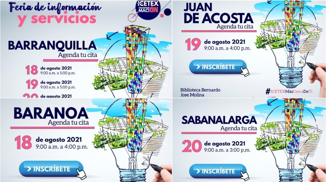 Icetex en cuatro municipios resolverá la inquietud de los jóvenes y padres.