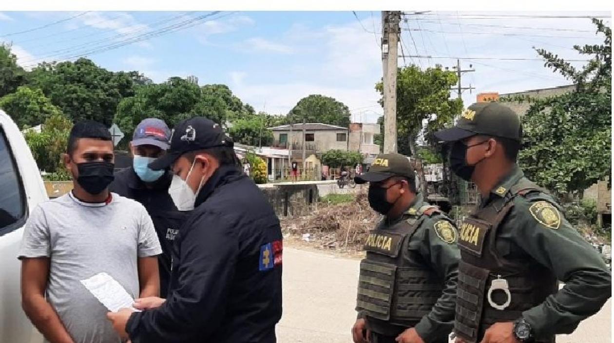 Momento de la captura de Dawir Mike Narváez Márquez.
