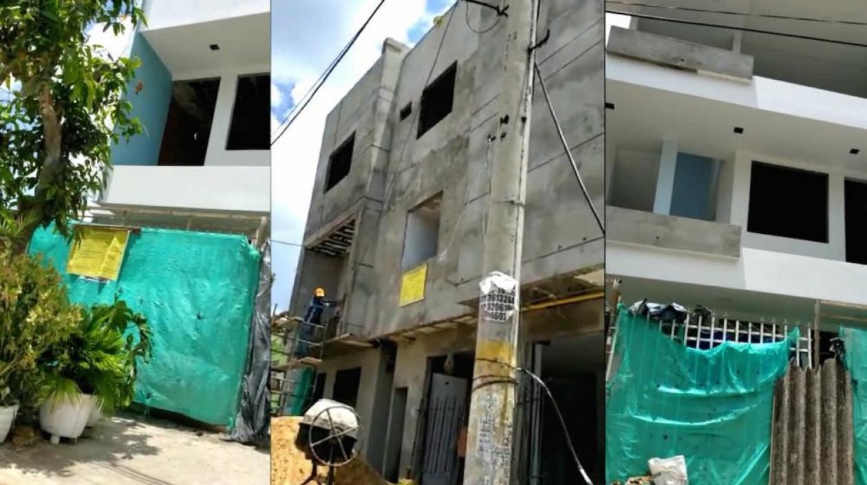 La denunciada construcción en el barrio La Victoria.