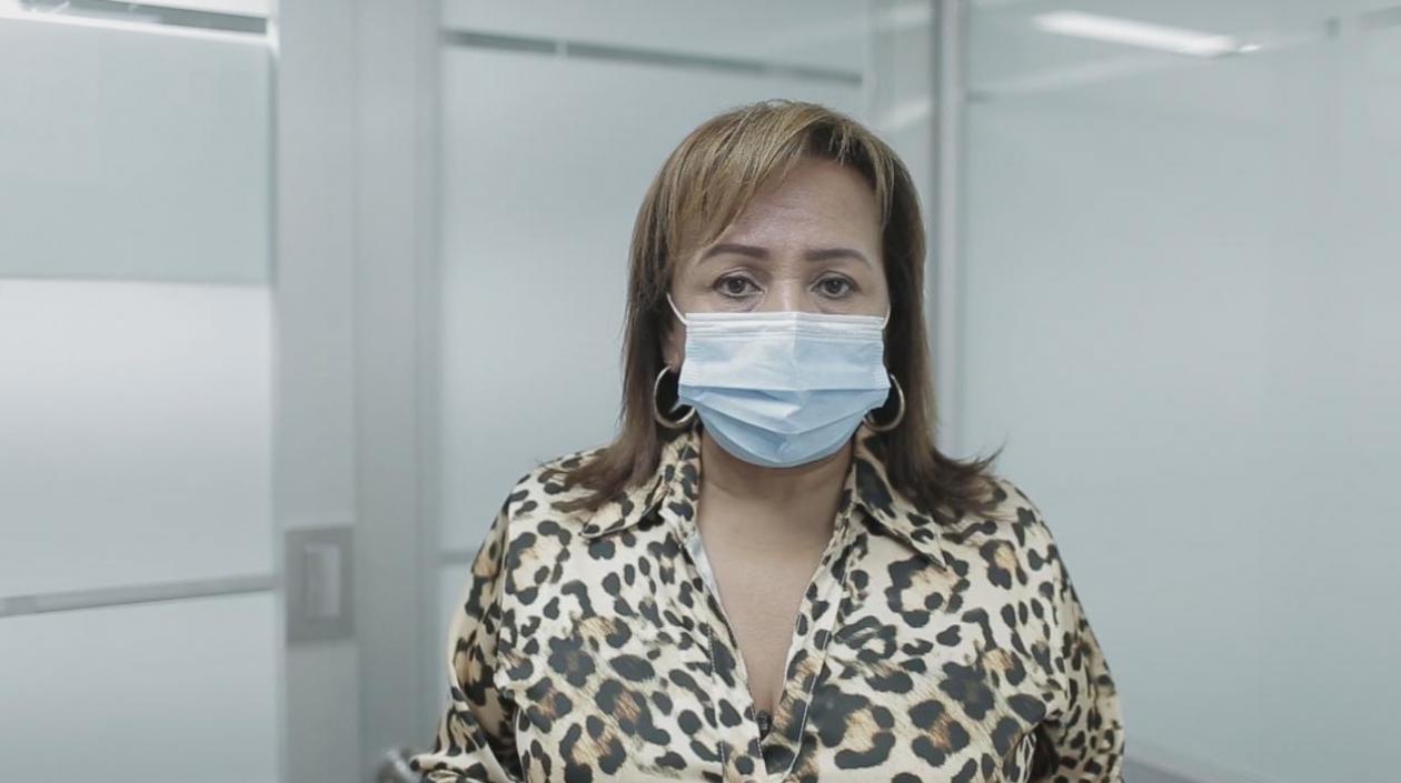 La subsecretaria Candelaria Hernández.