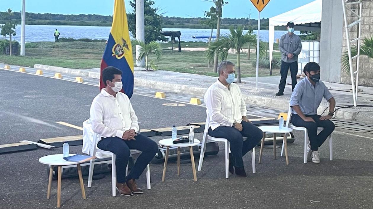 El Presidente Iván Duque durante el acto.