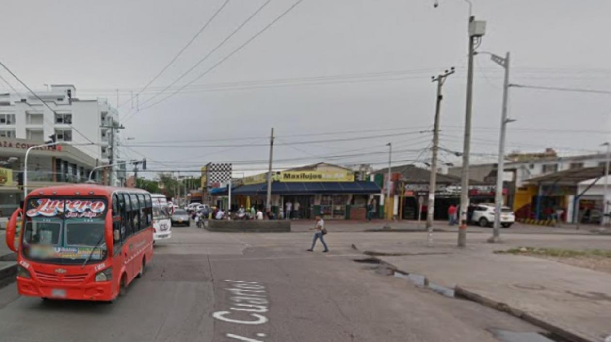 Calle 74 con carrera 44, donde se cometió el crimen. 