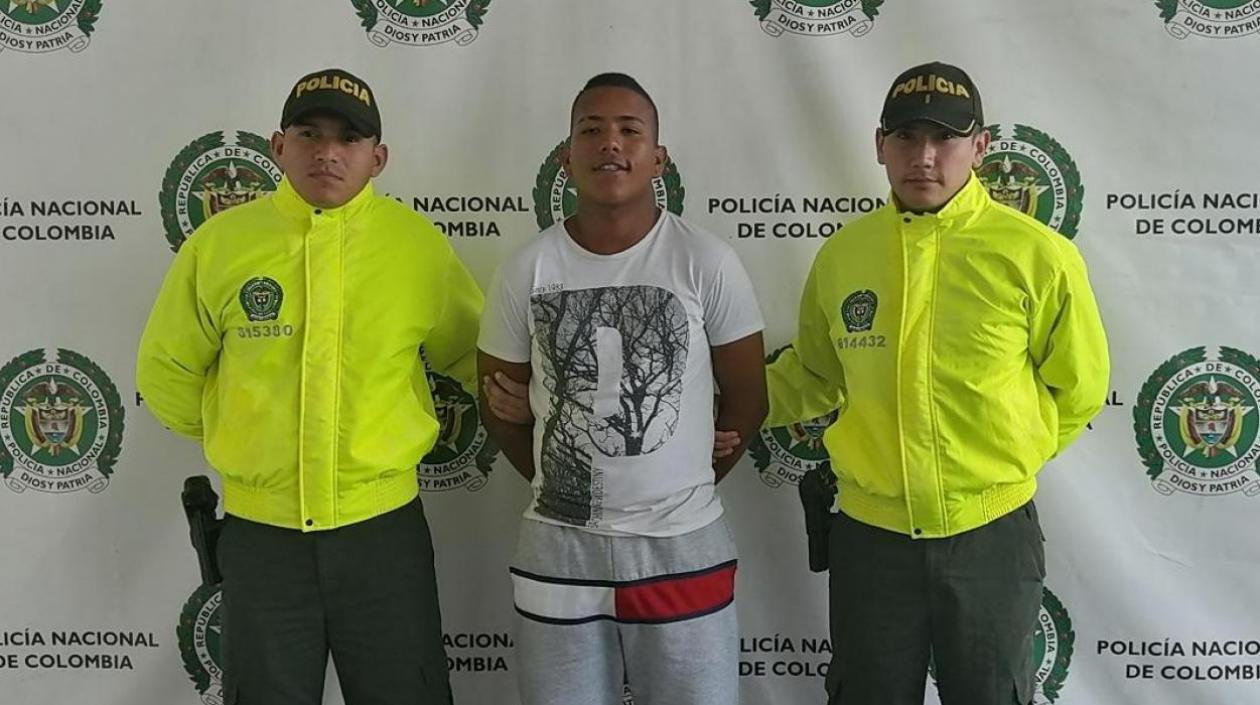 Juan David Flórez Moscote. cuando fue capturado en 2019. 